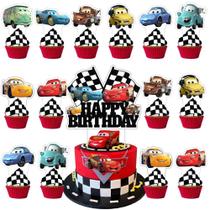 Conjunto de chapéus de bolo e coberturas de cupcake para carros de festa de aniversário x25 Conjunto de chapéus de bolo e coberturas de cupcake para carros de festa de aniversário x25