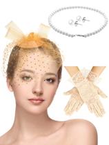 Conjunto de chapéus Fascinators Honoson para mulheres e acessórios para festas de chá Conjunto de chapéus Fascinators Honoson para mulheres e acessórios para festas de chá