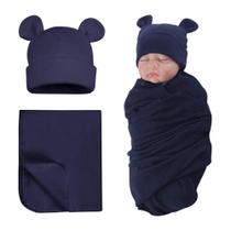 Conjunto de chapéus para bebês PESAAT Cotton Newborn Infant Navy