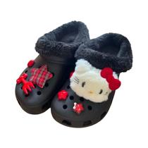 Conjunto De Charms De Pelúcia Hello Kitty Para Crocs, Sandálias, Bolsas, Acessórios DIY De Anime,