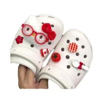 Conjunto De Charms De Sapato De Resina Tomate Coelho Fofo, Acessórios Decorativos Removíveis Para Conjunto De Charms De Sapato De Resina Tomate Coelho Fofo, Acessórios Decorativos Removíveis Para