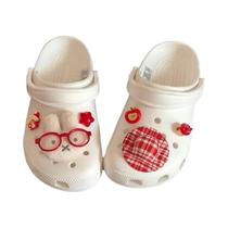 Conjunto De Charms De Sapato De Resina Tomate Coelho Fofo, Acessórios Decorativos Removíveis Para