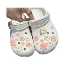 Conjunto De Charms Para Sapatos Em Forma De Margarida, 18 Peças, DIY Para Sandálias, Tamancos,