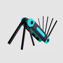 Conjunto De Chave Allen Dobrável Portátil 8 Em 1 Kit De Ferramentas Chave Torx Métrica Chave Estrela