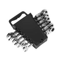Conjunto De Chave De Catraca Com Cabeça Flexível De 180 Graus 72 Dentes Métrico Aço Cr-V Resistente