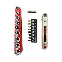 Conjunto De Chave De Fenda Bidirecional Compacta De 1/4 De Polegada Multifuncional Para DIY