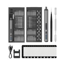 Conjunto De Chave De Fenda Elétrica De Precisão 68 Em 1 Ajustável Com 5 Níveis E Luz Para Reparo De
