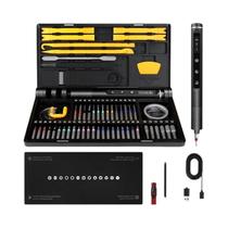 Conjunto De Chave De Fenda Elétrica Sem Fio Recarregável Com Luz LED, Pontas Magnéticas E 5 Conjunto De Chave De Fenda Elétrica Sem Fio Recarregável Com Luz LED, Pontas Magnéticas E 5