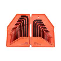 Conjunto De Chave Sextavada Allen 30 Unidades 0,028" - 3/8" Polegadas 0,7 Mm - 10 Mm Tamanho Métrico