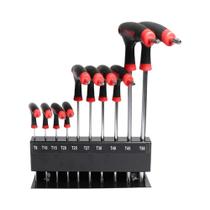 Conjunto De Chave Sextavada Com 10 Peças, Cabo Em T, Chave Allen, Chave Inglesa, Estrela Torx Com
