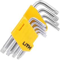 Conjunto de Chave Torx Curta 9 Peças - LITH