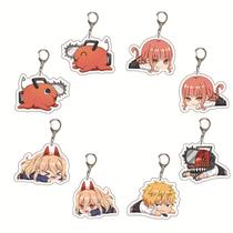 Conjunto de chaveiros Acrílico Chainsaw Man Makima & Hi 5cm Anime