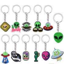 Conjunto de chaveiros Alien Space NASA Theme PVC Metal Conjunto de chaveiros Alien Space NASA Theme PVC Metal
