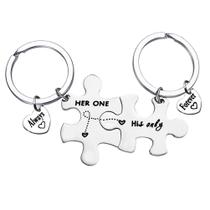 Conjunto de chaveiros Always Forever Stainless Steel Couple