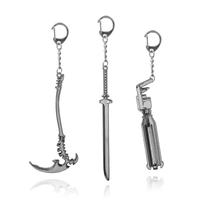 Conjunto de chaveiros Black Rock Shooter Scythe Cannon Metal Design