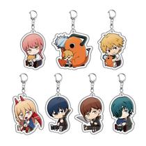 Conjunto de chaveiros Chainsaw Man Denji Pochita Acrílico Anime Conjunto de chaveiros Chainsaw Man Denji Pochita Acrílico Anime