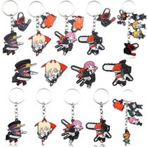 Conjunto de chaveiros Chainsaw Man Denji Pochita Makima Power PVC Conjunto de chaveiros Chainsaw Man Denji Pochita Makima Power PVC