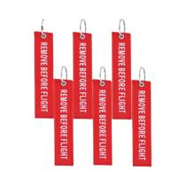 Conjunto De Chaveiros Com Tema De Aviação 6PCS Remove before Flight Para Motocicletas E Carros