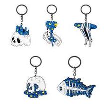 Conjunto de chaveiros Creative Galaxy Skull Cute Shark Series