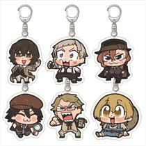Conjunto de chaveiros de acrílico Bungou Stray Dogs Character Chaveiro