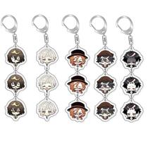 Conjunto de chaveiros de acrílico e pingentes Bungo Stray Dogs