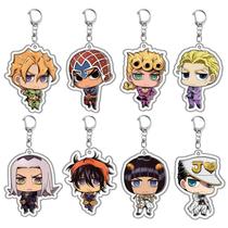 Conjunto de chaveiros de acrílico JoJo's Bizarre Adventure Chibi Style Conjunto de chaveiros de acrílico JoJo's Bizarre Adventure Chibi Style