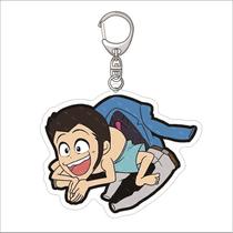 Conjunto de chaveiros de acrílico Lupin the Third Jigen e Goe Chibi Conjunto de chaveiros de acrílico Lupin the Third Jigen e Goe Chibi