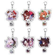 Conjunto de chaveiros de acrílico Umamusume Pretty Derby Chibi