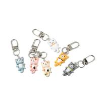 Conjunto De Chaveiros De Resina Coloridos De Gato, Pingentes De Mochila De Animais De Desenho Conjunto De Chaveiros De Resina Coloridos De Gato, Pingentes De Mochila De Animais De Desenho