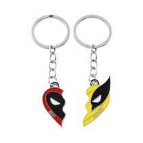 Conjunto De Chaveiros Deadpool Wolverine Coração Dividido, Pingentes Combinando Para Mulheres E