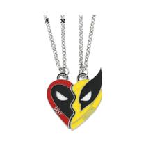 Conjunto De Chaveiros Deadpool Wolverine Coração Dividido, Pingentes Combinando Para Mulheres E Conjunto De Chaveiros Deadpool Wolverine Coração Dividido, Pingentes Combinando Para Mulheres E