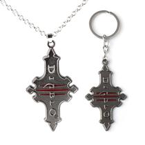 Conjunto de chaveiros e colares com logotipo personalizado do jogo Diablo