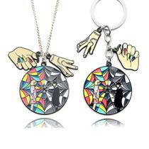 Conjunto de chaveiros e colares Wednesday Enid Acrylic
