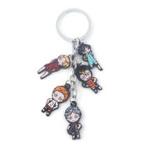 Conjunto de chaveiros Haikyuu Chibi, liga de 5 caracteres Conjunto de chaveiros Haikyuu Chibi, liga de 5 caracteres