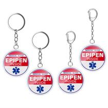 Conjunto de chaveiros Hiverst Epipen Inside Medical Alert Symbol Conjunto de chaveiros Hiverst Epipen Inside Medical Alert Symbol
