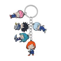 Conjunto de chaveiros Jujutsu Kaisen Cartoon Chibi Keyring Anime Fan