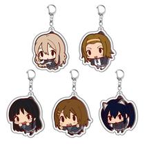 Conjunto de chaveiros K-On Yui Hirasawa Mio Akiyama Ritsu Tainaka