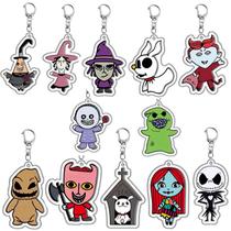 Conjunto de chaveiros Nightmare Before Christmas em acrílico