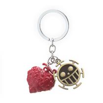 Conjunto de chaveiros One Piece Devil Fruit Law Ace Luffy Anime Fan