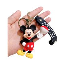 Conjunto De Chaveiros PVC Mickey Minnie Série Flor 6PCS Anéis De Chave De Casal Em Estilo Cartoon