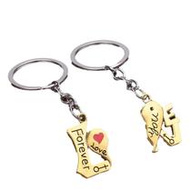 Conjunto de chaveiros Romantic Forever Love and You Zinc Alloy
