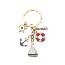 Conjunto de chaveiros Sailing Lifebuoy Anchor Sailboat Alloy Conjunto de chaveiros Sailing Lifebuoy Anchor Sailboat Alloy