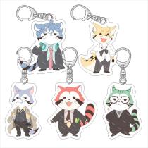 Conjunto de chaveiros Starlings & Rascal Raccoon Detective Conjunto de chaveiros Starlings & Rascal Raccoon Detective
