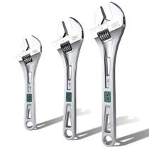 Conjunto de chaves ajustáveis SK 3 peças de 15 cm, 20 cm, 25 cm de aço Cr-V