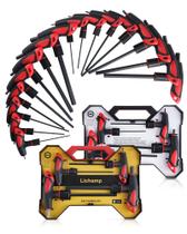 Conjunto de chaves Allen com alça em T Lichamp SAE 5/64-3/8" métrico 2-10 mm