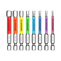 Conjunto De Chaves Allen Hexagonais Arco-Íris S2 Em Aço Tungstênio, Liberação Rápida, Multi-Tamanhos