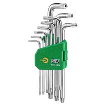 Conjunto de chaves Allen SK de 9 peças Star Hex Key em forma de L em aço S2