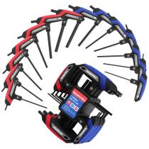 Conjunto de chaves Allen T-Handle WORKPRO, 14 peças, métrico e SAE