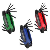 Conjunto de chaves Allen WORKPRO, dobrável de 25 peças, com SAE, métrico