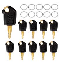 Conjunto de chaves CAT Loaders e escavadeiras com 10 chaveiros Yasashii